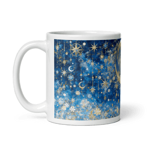 Night's Gleaming Resplendence White Glossy Mug - mug - Cloutropolis