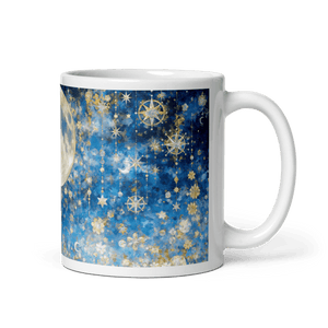 Night's Gleaming Resplendence White Glossy Mug - mug - Cloutropolis