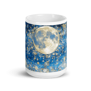 Night's Gleaming Resplendence White Glossy Mug - mug - Cloutropolis