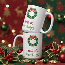Load image into Gallery viewer, Season&#39;s Greetings White Glossy Mug - MUG - Cloutropolis