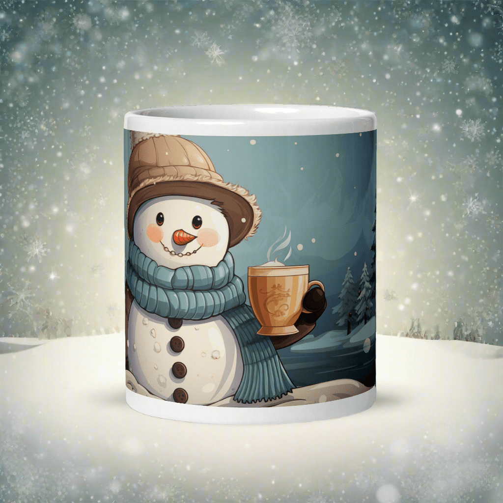 Snowman With Some Hot Chocolate Mug - Cups - Cloutropolis