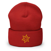 Cargar imagen en el visor de la galería, Sun Star Cuffed Beanie - EMBROIDERY - Cloutropolis
