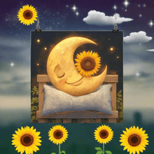 Load image into Gallery viewer, Sunflower Moon Poster - Poster - Cloutropolis