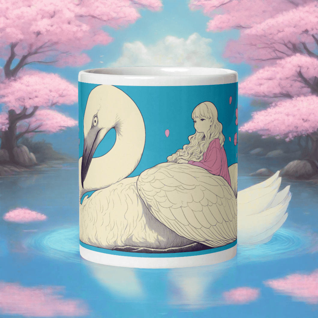 Swan Princess White Glossy Mug - mug - Cloutropolis