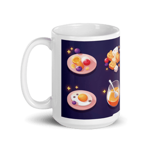 Swipe Up For Breakfast White Glossy Mug - mug - Cloutropolis