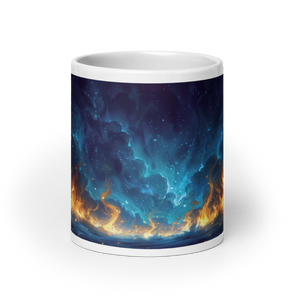 Night of Fire White Glossy Mug