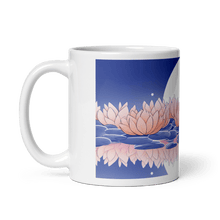 画像をギャラリー ビューアに読み込みます、 Zen: Full Moon Lotus White Glossy Mug - Cloutropolis