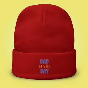 Bad Hair Day Embroidered Beanie - Cloutropolis