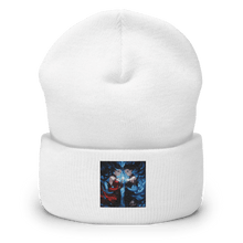 Load image into Gallery viewer, Blue and Red Twins Cuffed Art Beanie - Cloutropolis