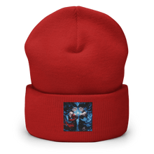 Load image into Gallery viewer, Blue and Red Twins Cuffed Art Beanie - Cloutropolis