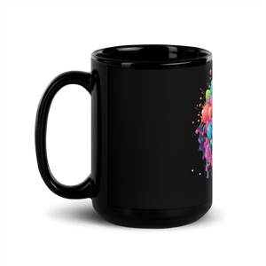 Burst Vision Black Glossy Mug - Cups - Cloutropolis