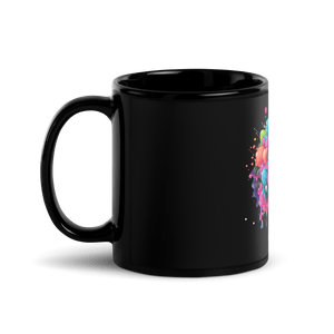 Burst Vision Black Glossy Mug - Cups - Cloutropolis