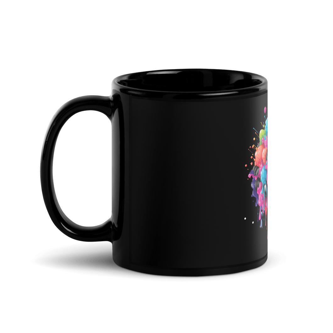 Burst Vision Black Glossy Mug - Cups - Cloutropolis