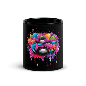 Burst Vision Black Glossy Mug - Cups - Cloutropolis