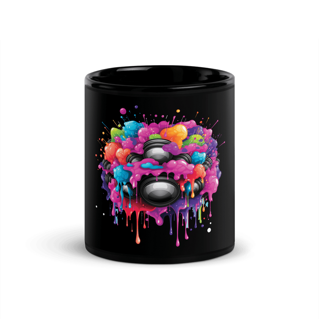 Burst Vision Black Glossy Mug - Cups - Cloutropolis