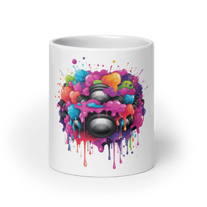 Burst Vision White Glossy Mug - Cups - Cloutropolis