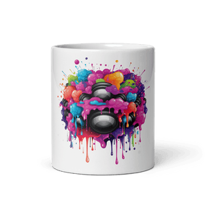 Burst Vision White Glossy Mug - Cups - Cloutropolis