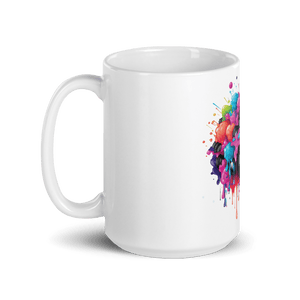 Burst Vision White Glossy Mug - Cups - Cloutropolis