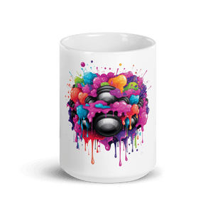 Burst Vision White Glossy Mug - Cups - Cloutropolis