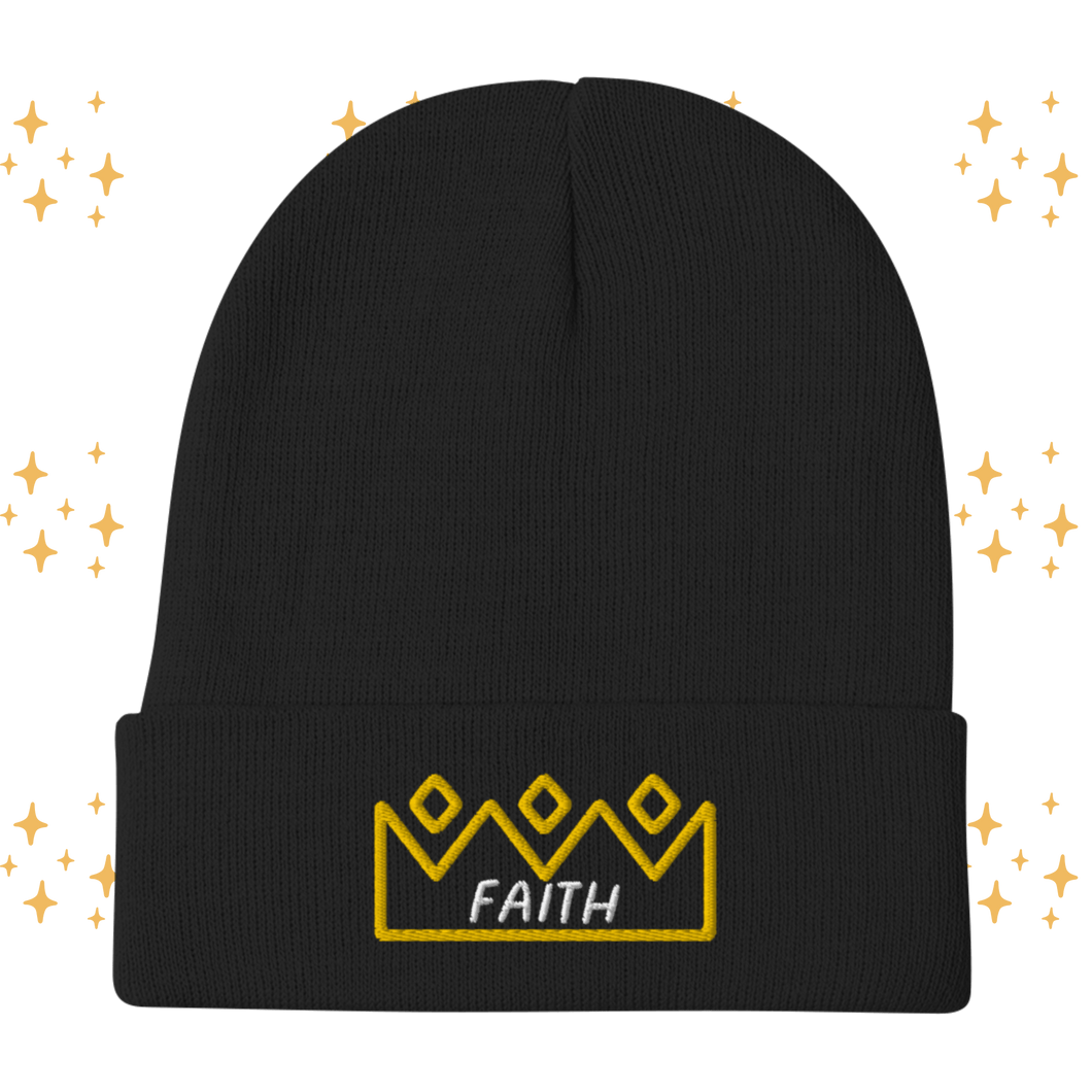 Faith Embroidered Beanie - Cloutropolis