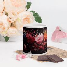 画像をギャラリー ビューアに読み込みます、 Four Flowers White Glossy Mug - Cups - Cloutropolis