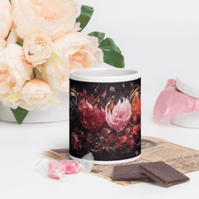 画像をギャラリー ビューアに読み込みます、 Four Flowers White Glossy Mug - Cups - Cloutropolis