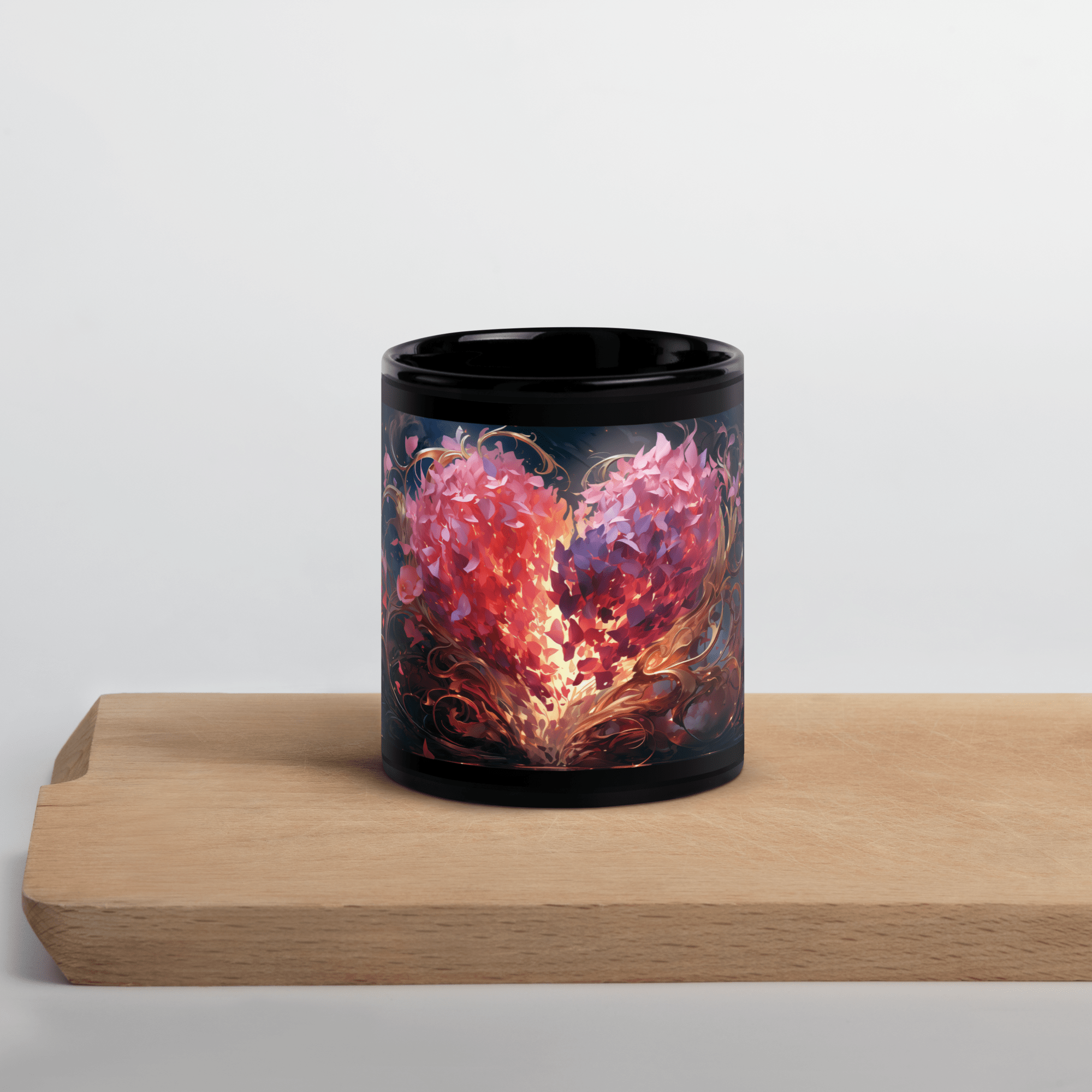 Infernal Heart Black Glossy Mug - Cloutropolis