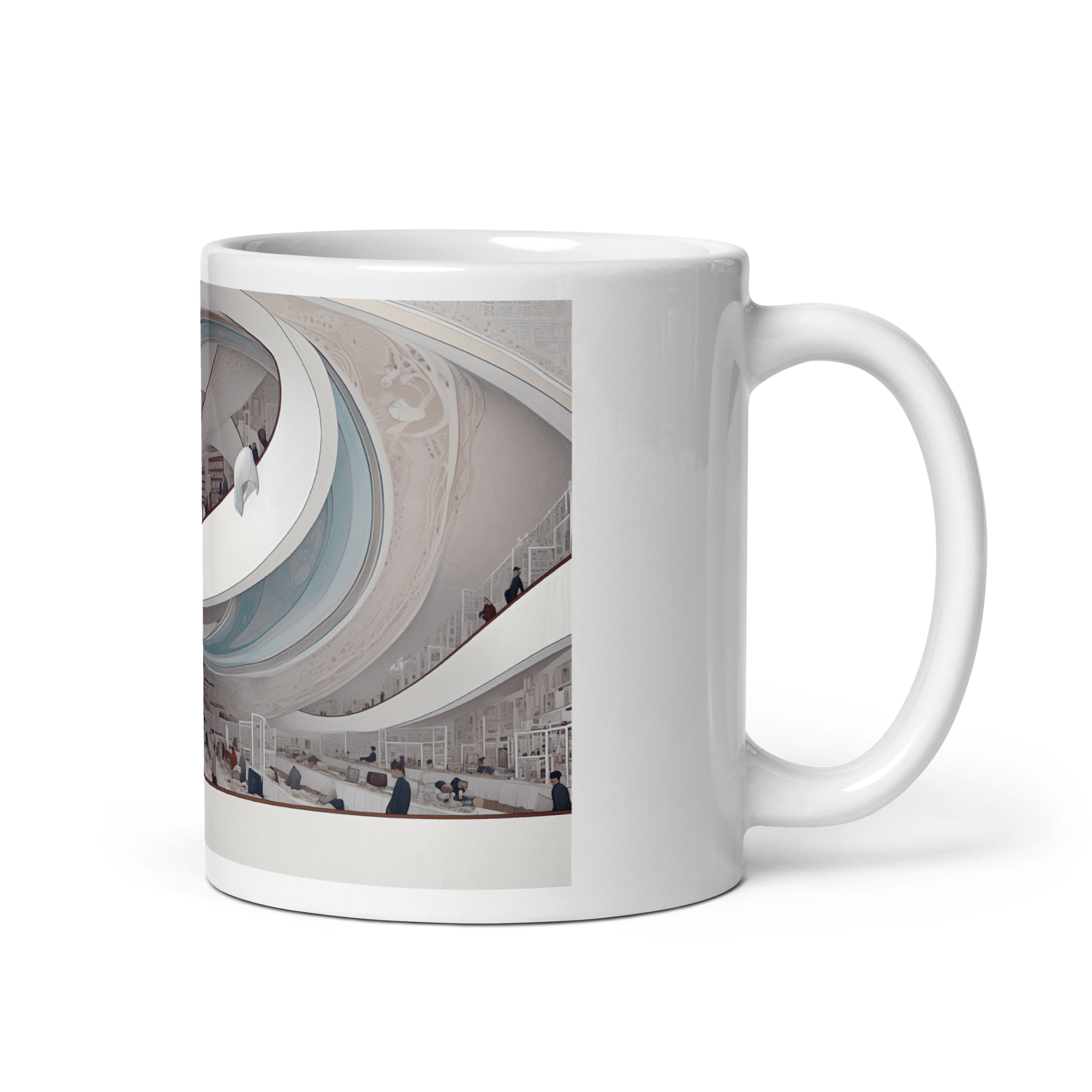 Library of Learning White Glossy Mug - Cloutropolis