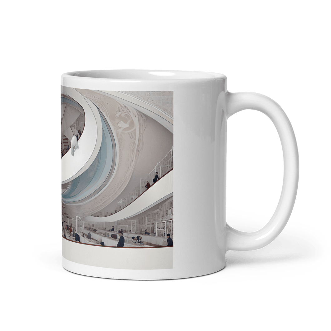 Library of Learning White Glossy Mug - Cloutropolis