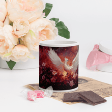 Cargar imagen en el visor de la galería, Love Bird White Glossy Mug - Cups - Cloutropolis