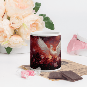 Love Bird White Glossy Mug - Cups - Cloutropolis