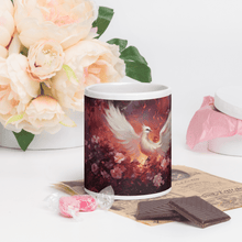 Cargar imagen en el visor de la galería, Love Bird White Glossy Mug - Cups - Cloutropolis