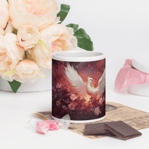 Love Bird White Glossy Mug - Cups - Cloutropolis