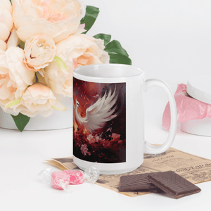 Love Bird White Glossy Mug - Cups - Cloutropolis