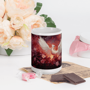 Love Bird White Glossy Mug - Cups - Cloutropolis