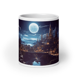 Moonveil Isles White Glossy Mug - Cloutropolis