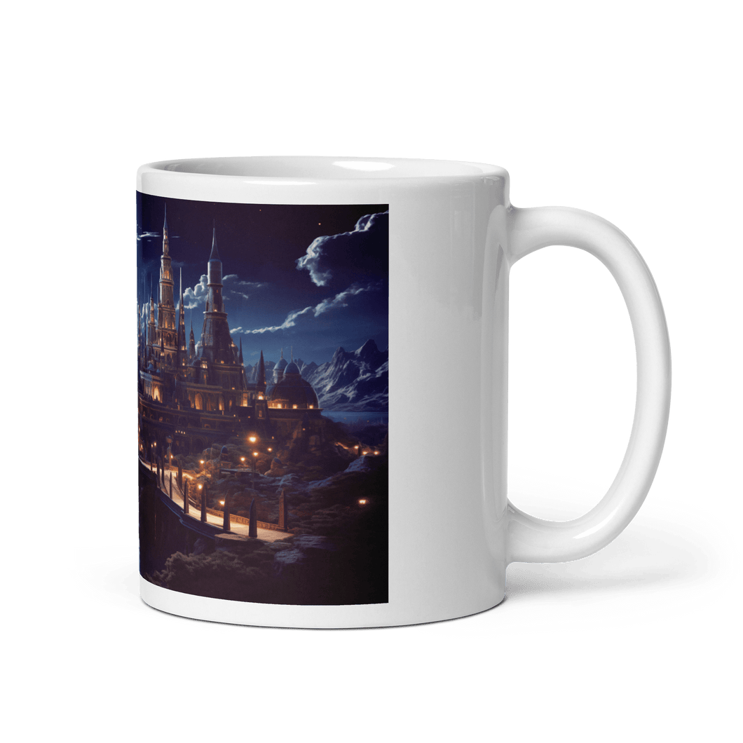 Moonveil Isles White Glossy Mug - Cloutropolis