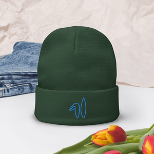 Spring Bunny Embroidered Beanie - Cloutropolis