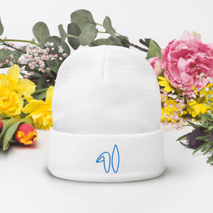 Spring Bunny Embroidered Beanie - Cloutropolis