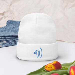 Spring Bunny Embroidered Beanie - Cloutropolis