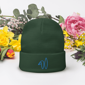 Spring Bunny Embroidered Beanie - Cloutropolis