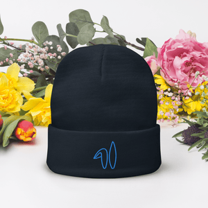 Spring Bunny Embroidered Beanie - Cloutropolis