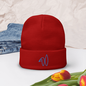 Spring Bunny Embroidered Beanie - Cloutropolis