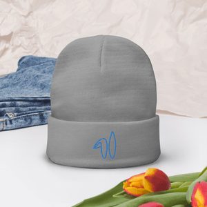 Spring Bunny Embroidered Beanie - Cloutropolis