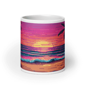 Sunset Sprites White Glossy Mug - Cups - Cloutropolis