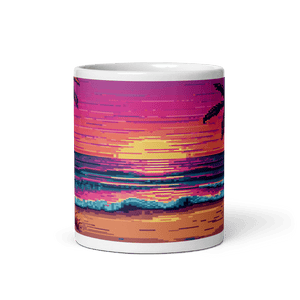 Sunset Sprites White Glossy Mug - Cups - Cloutropolis