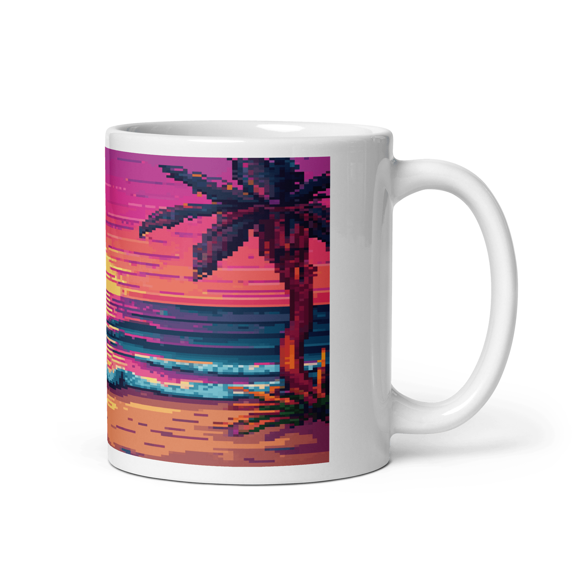 Sunset Sprites White Glossy Mug - Cups - Cloutropolis