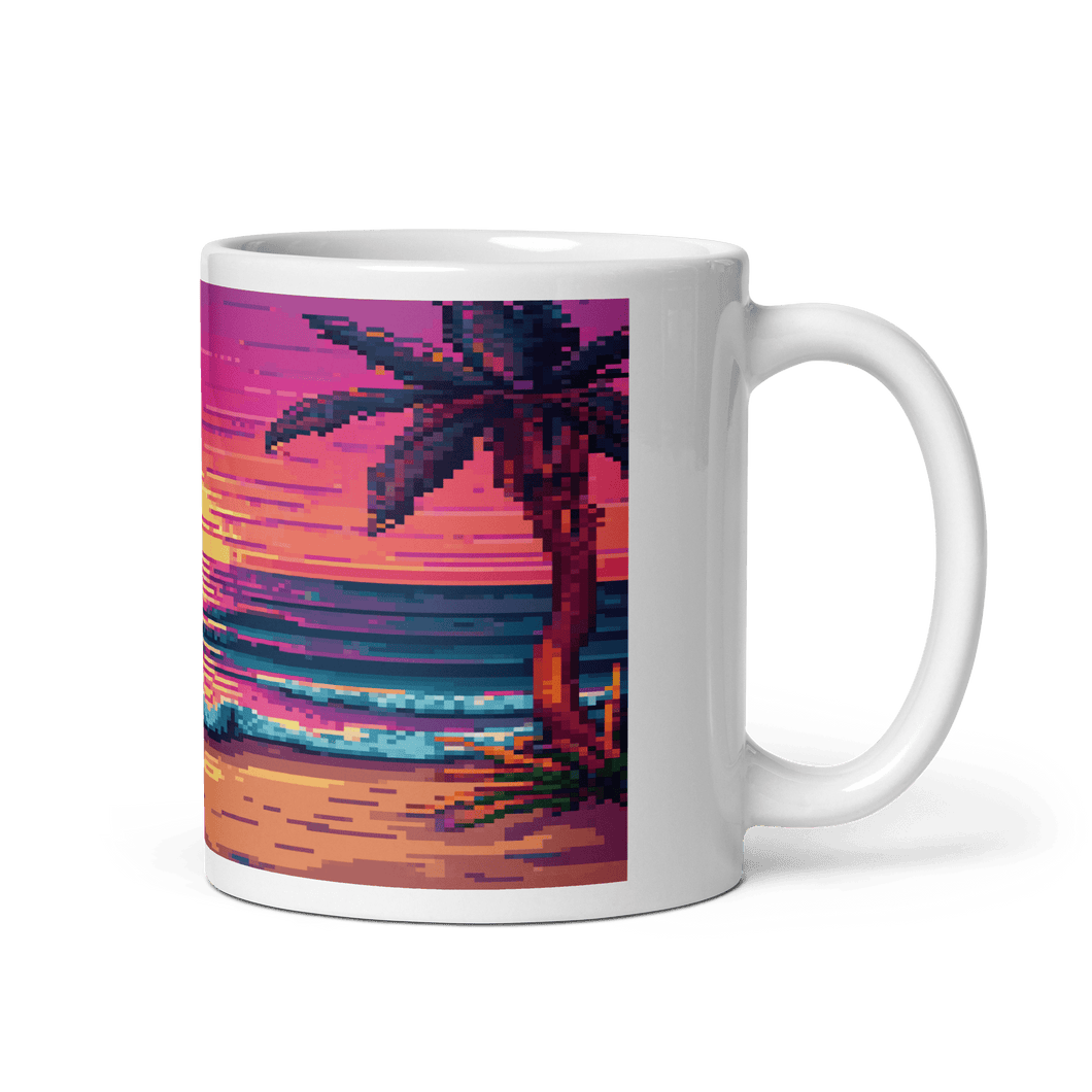 Sunset Sprites White Glossy Mug - Cups - Cloutropolis