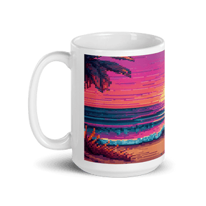 Sunset Sprites White Glossy Mug - Cups - Cloutropolis