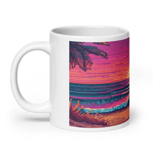 Sunset Sprites White Glossy Mug - Cups - Cloutropolis